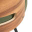 Swivel Upholstered Counter Stool with Metal Frame-2077540171