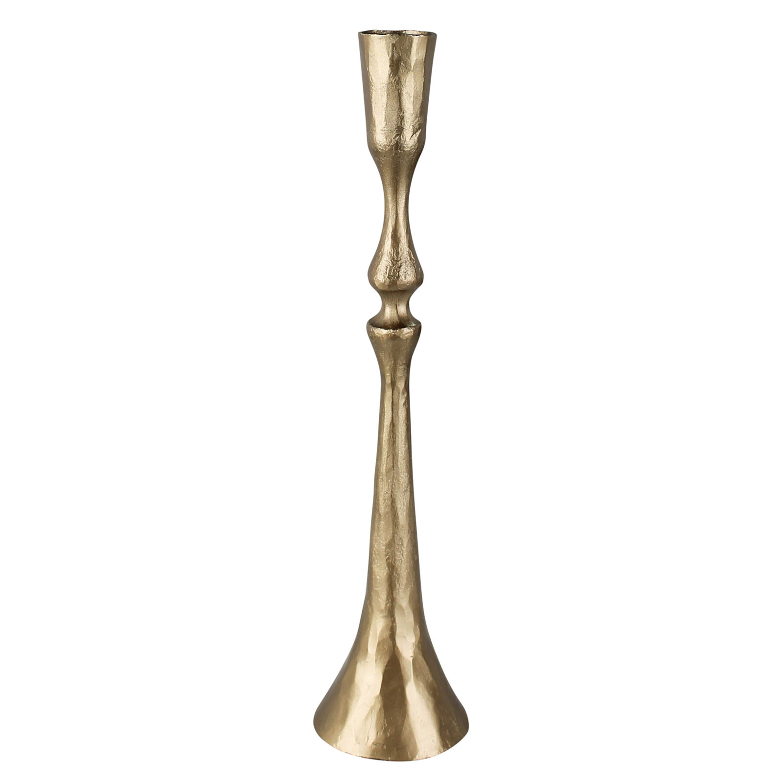 Iron Tabletop Candlestick, 12" H x 2.5" W x 2.5" D