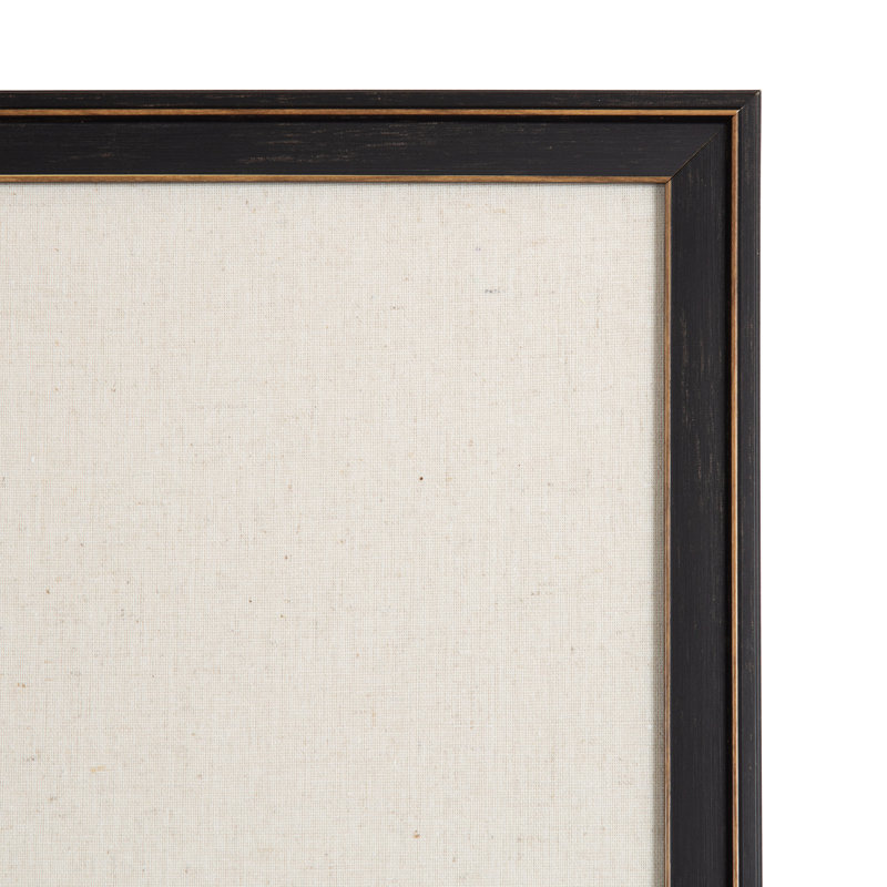Farhod Wall Mounted Bulletin Board, Distressed Black, 36" H x 24" L