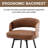 Swivel Faux Leather Counter Stool with Bentwood Backrest-983254337