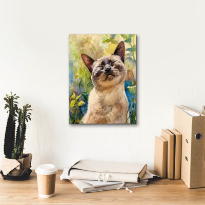  'Siamese Cat Contemplative Calm' by Doron David Canvas Wall Art, 12" x 16"
