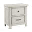 Table de chevet 2 tiroirs gris clair, mobilier de chambre en bois de style classique 1pc