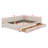 Upholstered Platform Bed With USB And 2 Drawers-1514741939