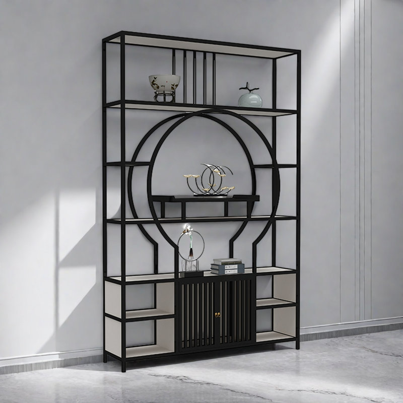 Acuna, Black/White, (7 Shelves) 78.7"H x 39.3"W x 11.8"D