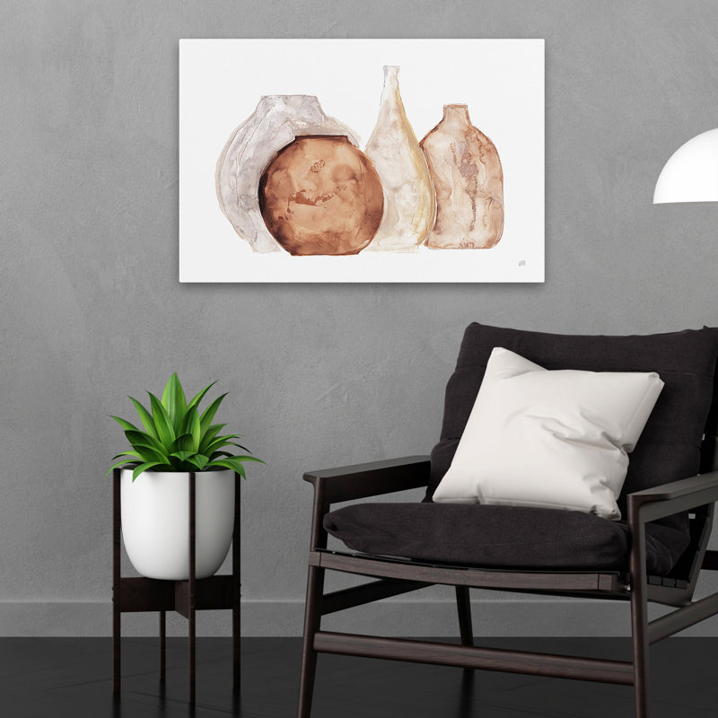 Contempoary - Earthy Neutral Vases IV, H 16 po x l 24 po