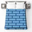 Couvre-lit matelassé bleu brique toutes tailles-130509379