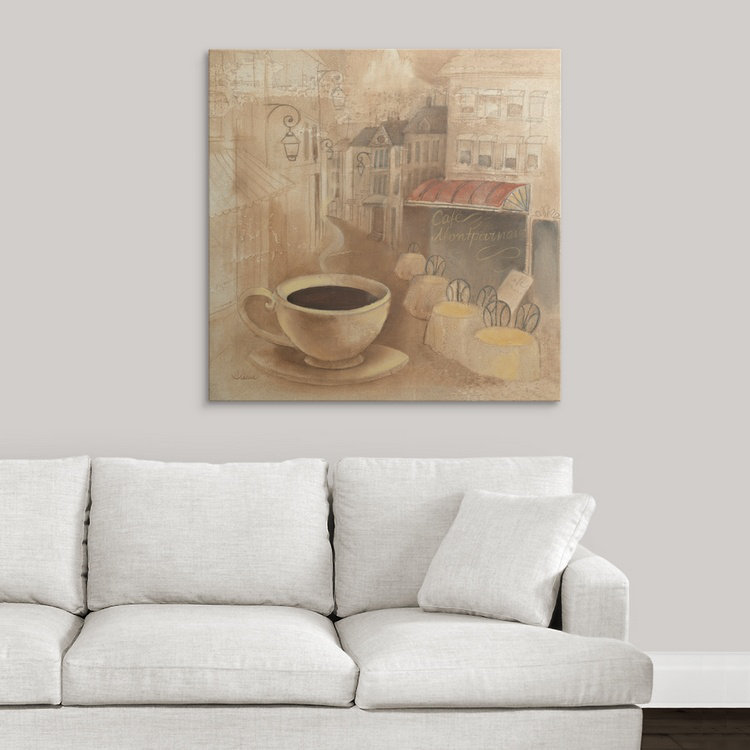 «The Café of Paris» «Cafe de Paris I», Albena Hristova, impression, H 35 po x l 35 po x P 1,5 po, Toile