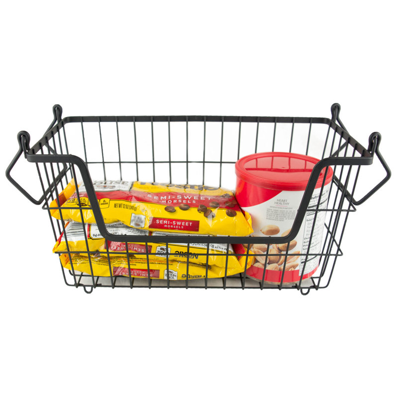 Rebrilliant Ohagan Decorative Basket, Black, 6.7" H x 6.3" W x 12.6" D