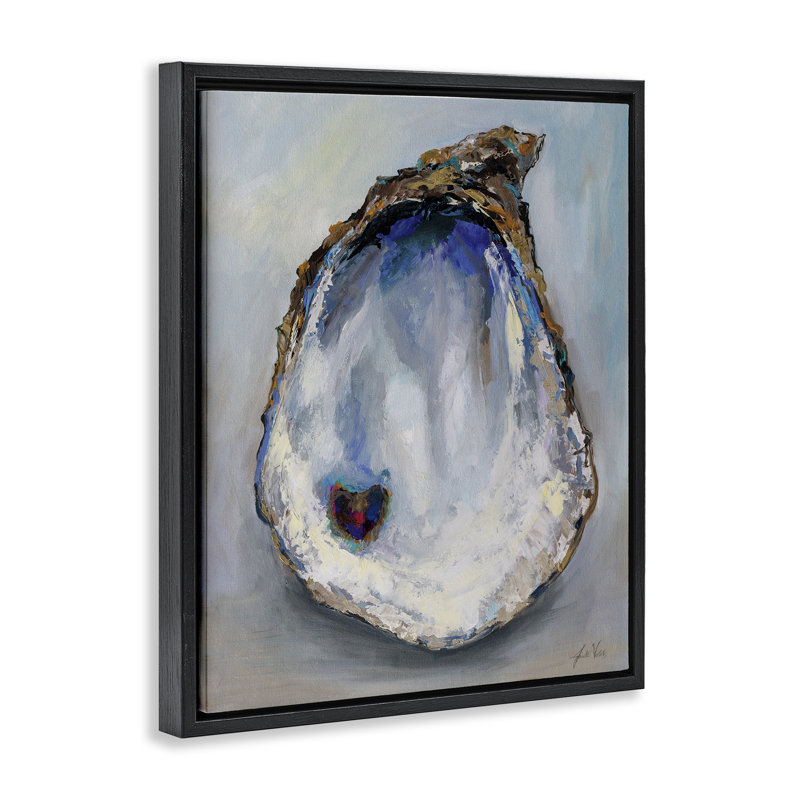 «Organic Oyster Shell» par Jeanette Vertentes, Cadre flottant noir de jais, H 31 po x l 25 po