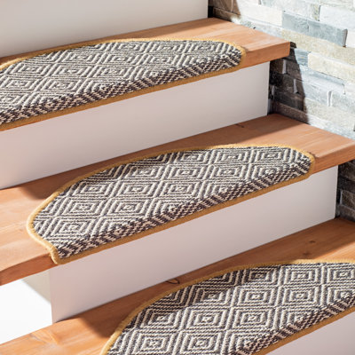 Tapis d'escalier naturel / gris Pagano
