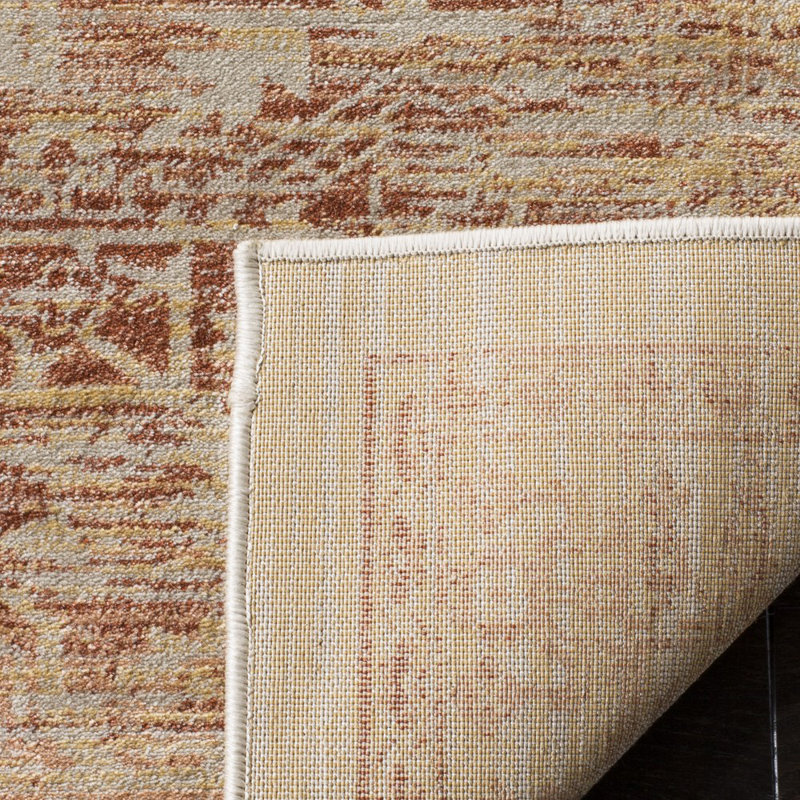 Tapis oriental rouille / crème Annette, Rectangle 6 pi x 9 pi