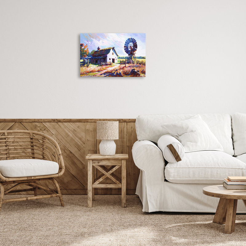 "Countryside Serenity Landscape", art mural par Leon Devenice, H 16 po x l 24 po