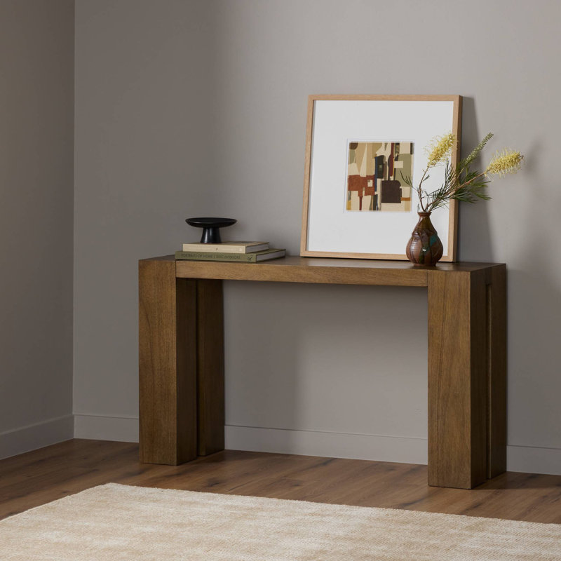 Emeli Console Table-Tawny Rubberwood Veneer