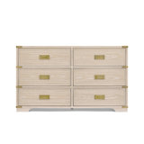 Paris 6 Drawer Dresser, Whitewash Ash