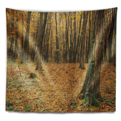 Belle forêt d'automne dans les montagnes, tapisserie moderne