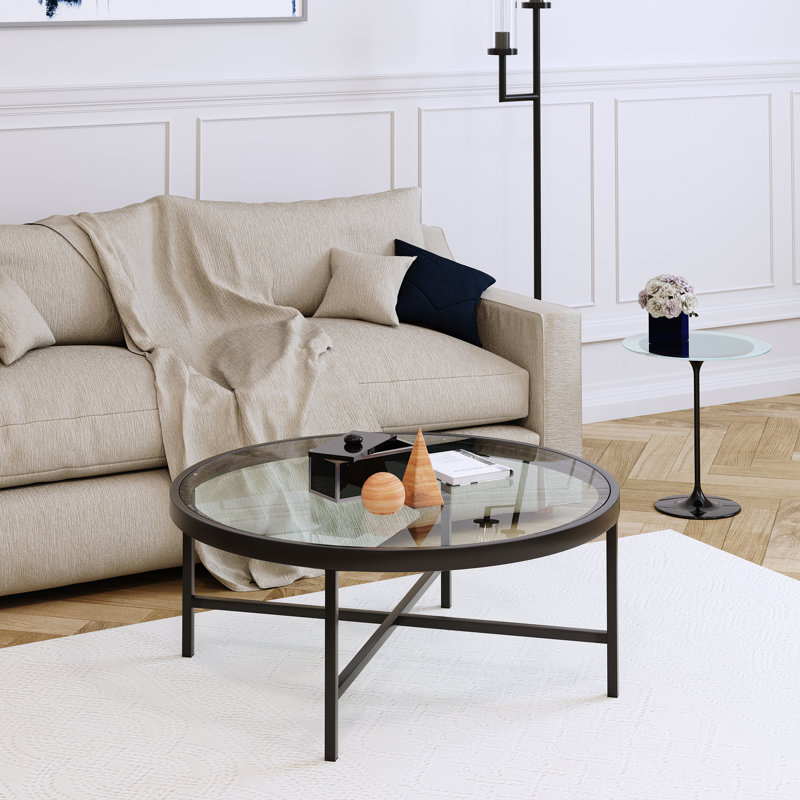 Cross Legs Coffee Table, Blackened Bronze