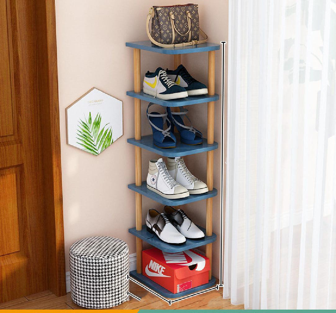 Ebern Designs 18 Pair Solid Wood Shoe Rack