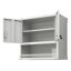 Armoire de rangement murale en métal avec porte verrouillable et 1 tablette 1 tiroir ouvert pour garage, entrepôt, assemblage requis-2067710159