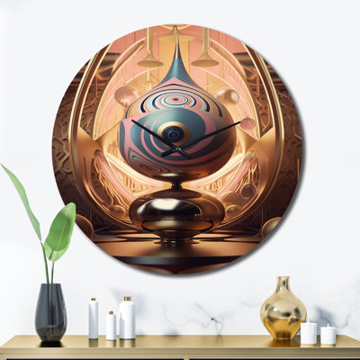 Eye ofthe Times Retro Futuristic Minimalism III - Abstract Landscape Wall Clock