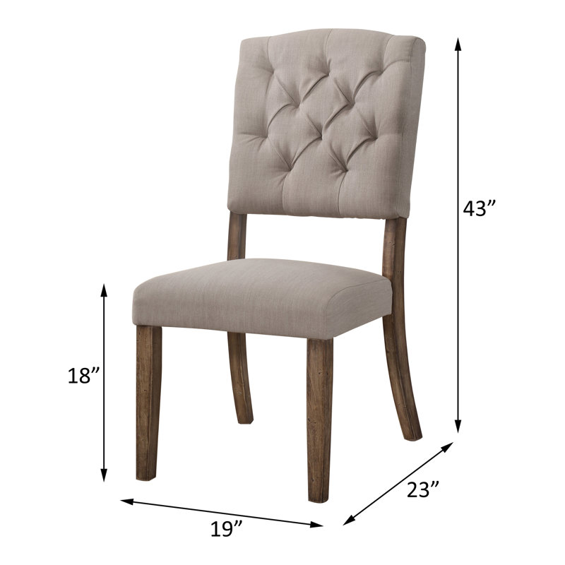 Chaise d'appoint rembourrée Romainville, Chêne vieilli