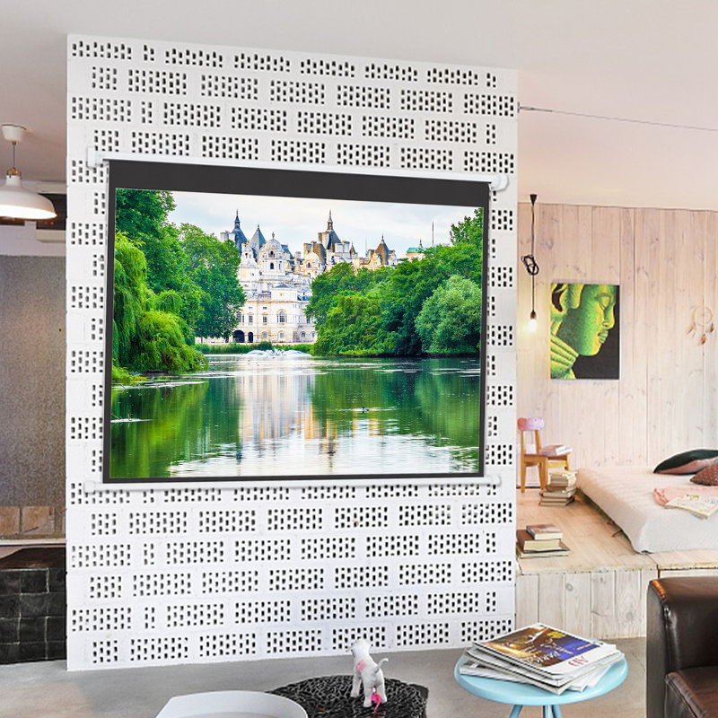 Wayfair Basics™ Electric Projector Screen Projector Screen, 183cm H x 244cm W x 13cm D