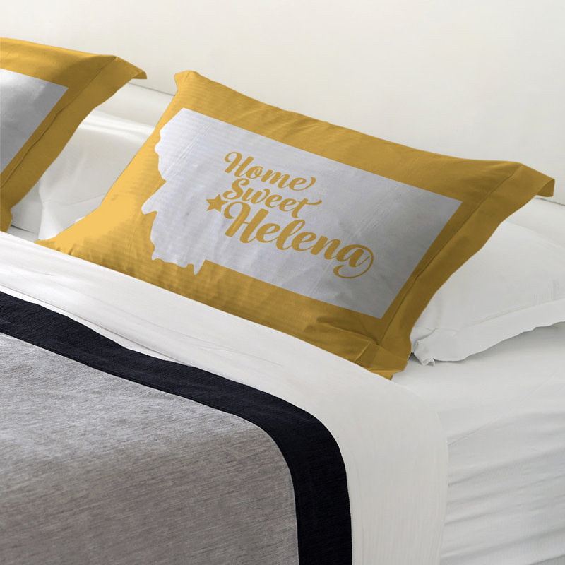 Helena Polyester Sham Set, King, Microfiber, Yellow