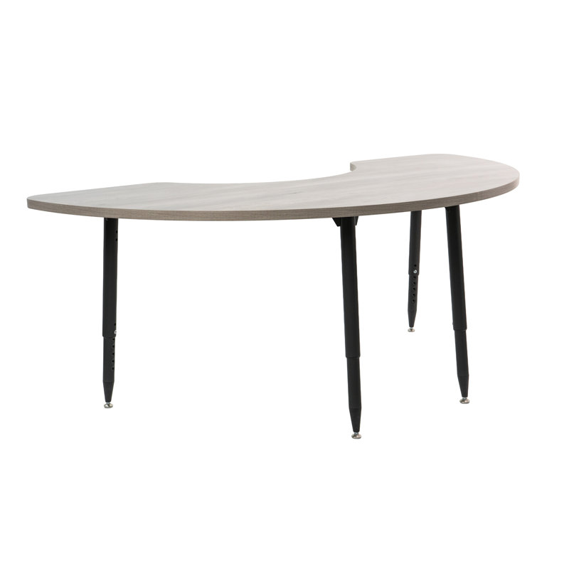 Table d'activité Adapte 36 x 72, Bois gris clair, Noir