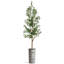 Arbre artificiel dans un pot de fleurs moderne, décoration d'arbre en soie d'olivier artificiel (pot et arbre)-407143830-424482374