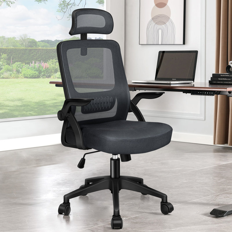 Mesh Desk Chair, Dark Grey, Dark Grey