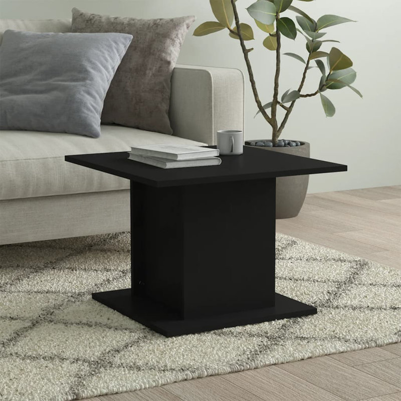 Coffee Table 55.5x55.5x40 cm Engineered Wood, Black