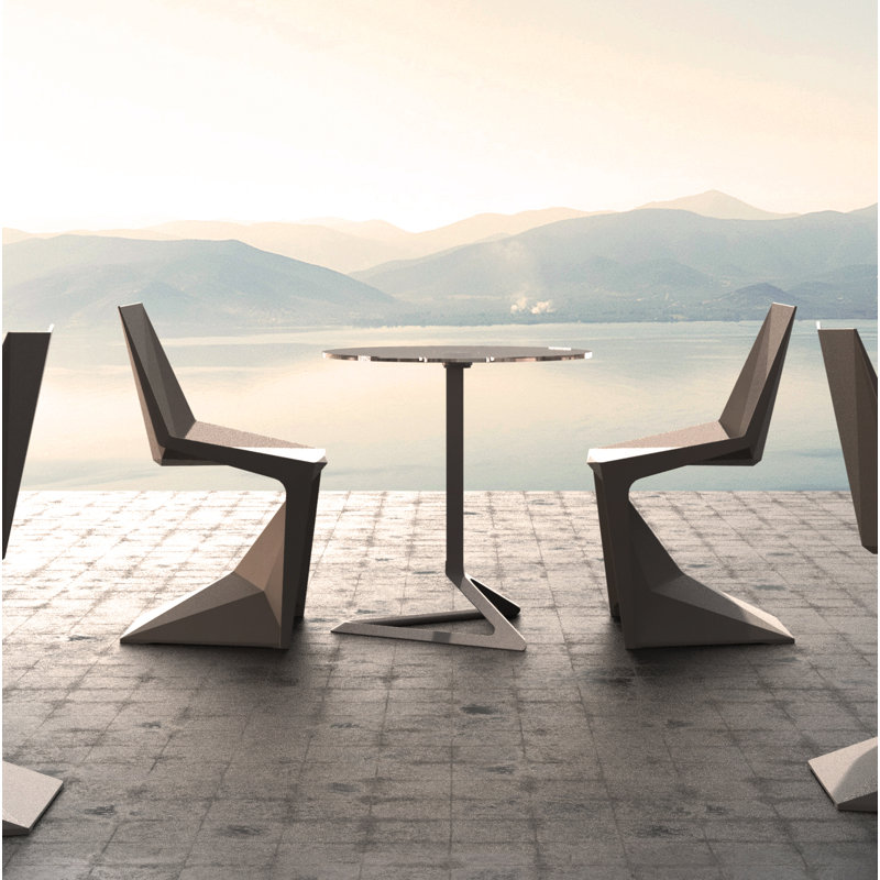 Voxel Stacking Patio Dining Chair, White