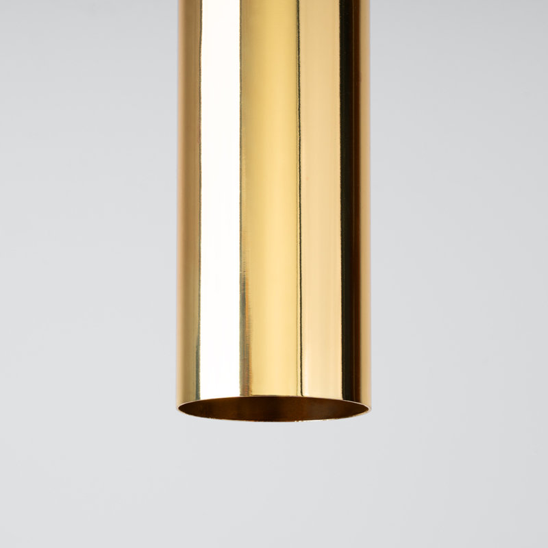 Steel Flush Mount, Golden Shine, 6x6x30 cm, 1 Light