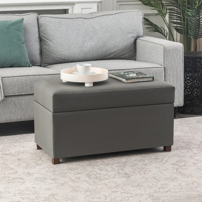 Banc de rangement avec repose-pieds 31 po