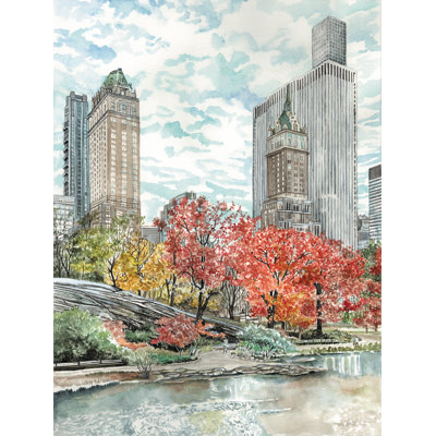 «Central Park Umpire Rock On Canvas» par Cindy Jacobs, reproduction