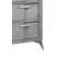 Commode 5 tiroirs en placage assorti gris