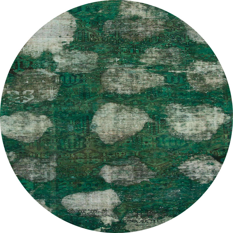 Abstract Indoor Rug, Round 5'