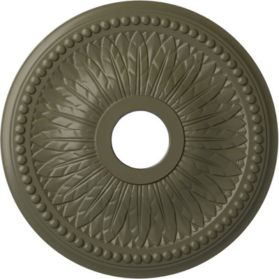 Médaillon de plafond Endurathane Preston, DE 17 1/2 po x P 4 po x P 1 po (convient aux auvents jusqu'à 4 po), fini argent chaud peint à la main