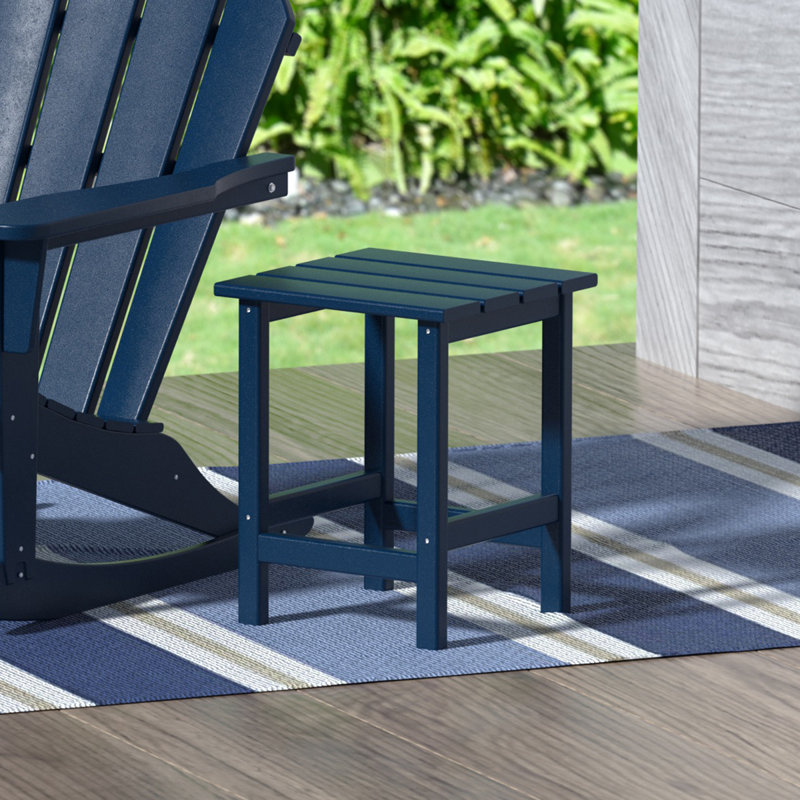 Laguna All Weather Adirondack Outdoor HDPE Side Table, Navy Blue