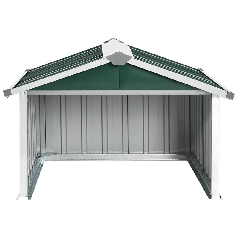 Vidaxl Garden Shed Green Galvanized Steel Durable Garden Shed, 36.2" H x 36.2" W x 82.5" W, Green