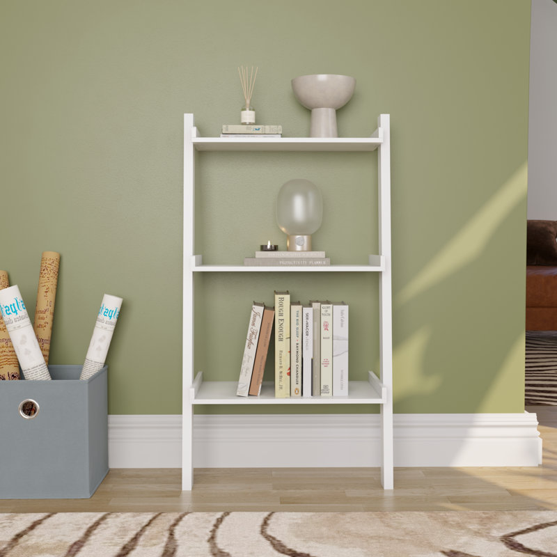 Ogilvie 56cm W Ladder Bookcase, White, 100.5cm H