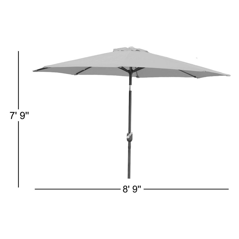 Parasol de marché 9 pi Cassian, Brun, Champagne