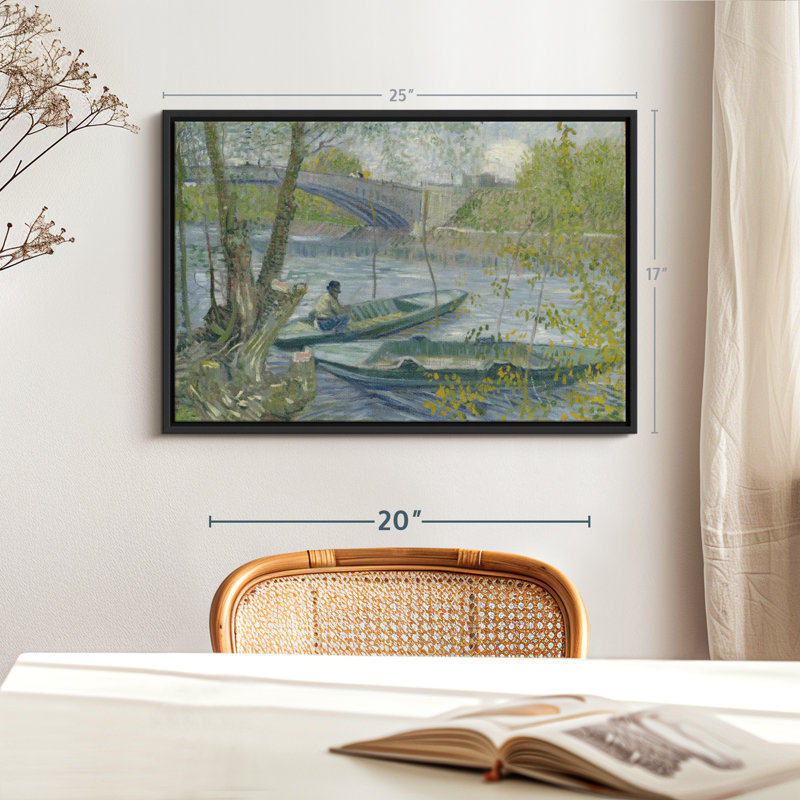 " Fishing In Spring Canvas Print ", 17" H x 25" W