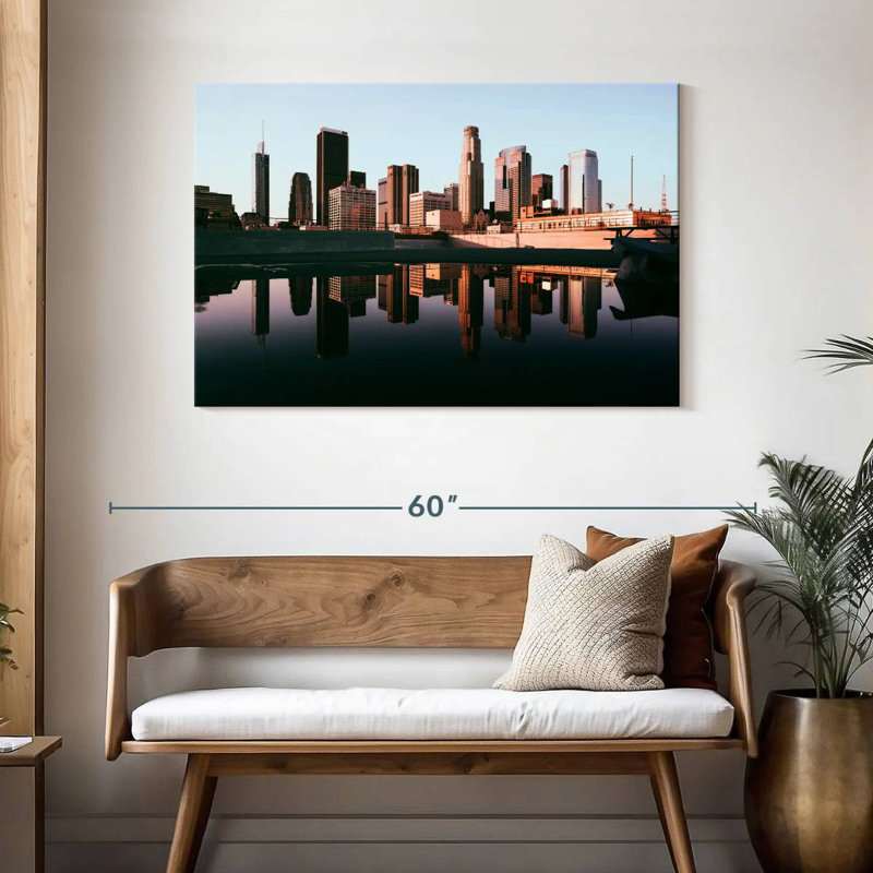 Sebbie Los Angeles Skyline Reflection, 30" H x 45" W