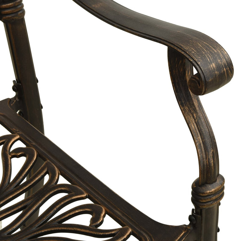 Ensemble bistro Massaoud, Bronze, H 25,6 po x L 24,8 po x l 24,4 po