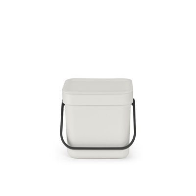 Brabantia Sort & Go 0.8 Gallon Plastic Odor Resistant Indoor Kitchen Composter