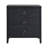 Dwaine Wood 3 Drawer Nightstand, 22"W, Black-1616700258