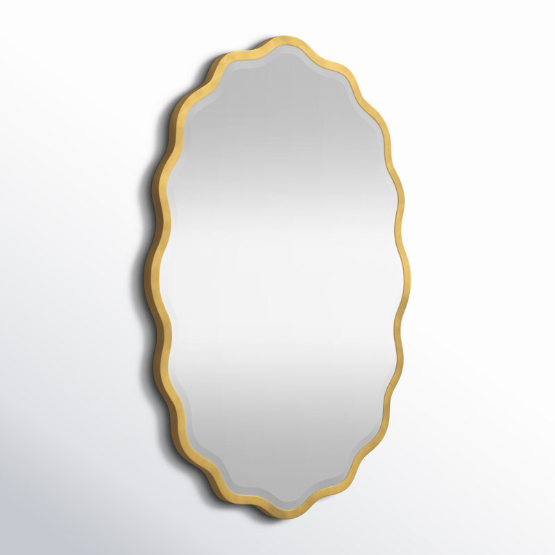 Serafina Scalloped Wall Mirror, Gold