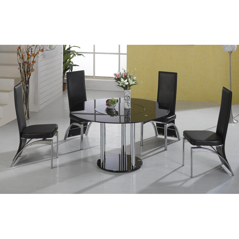 Landry Upholstered Side Chair, Black