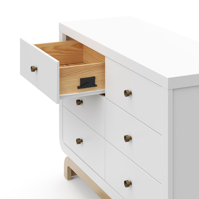 Lit de bébé convertible 5-en-1 Santorini, commode 6 tiroirs Santorini et fauteuil inclinable électrique Santa Monica, Blanc