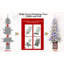 4FT Pre-Lit Christmas Tree With Glitter Base – 100 Multicolor LED Lights, Red Berries & Pine Cones